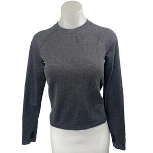 YPB Your Personal Best Gray Long Sleeve Activewear Sportswear Shirt Top Size M